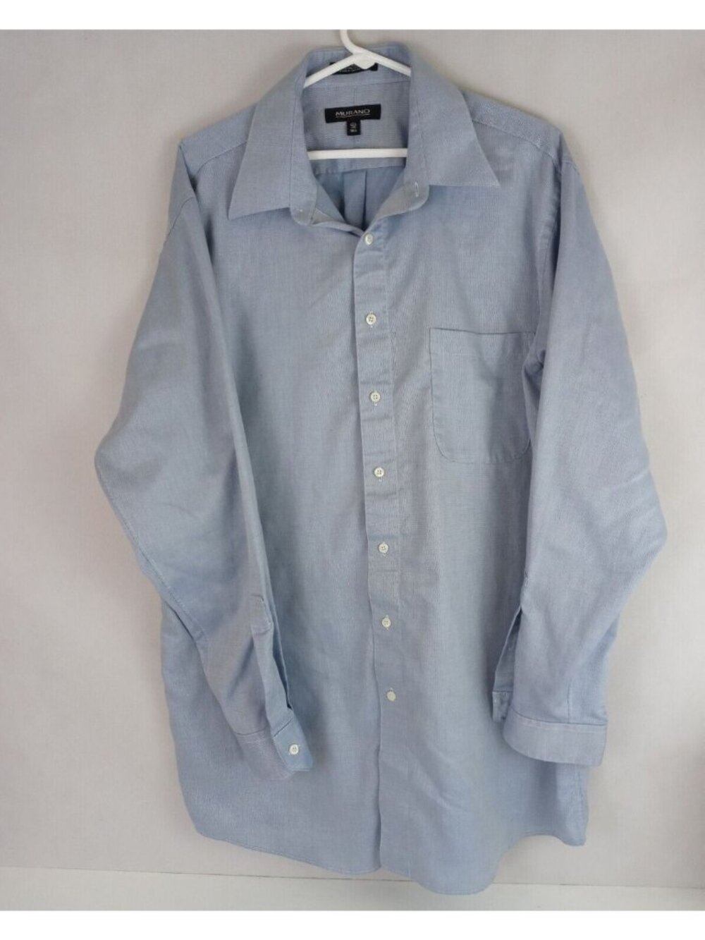 Murano Men's Blue Long Sleeve Dress Shirt Size XL Tall